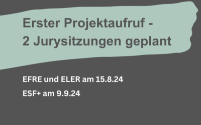 Erster Projektaufruf: 2 Termine für Bewertungen geplant