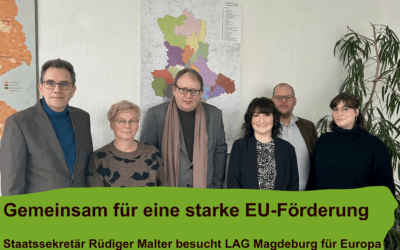 Staatssekretär Rüdiger Malter besucht die LAG Magdeburg für Europa