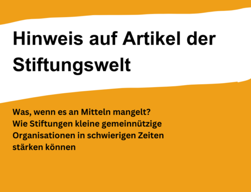 Stiftungswelt Artikel zu Finanzierungslücke und Stiftungen